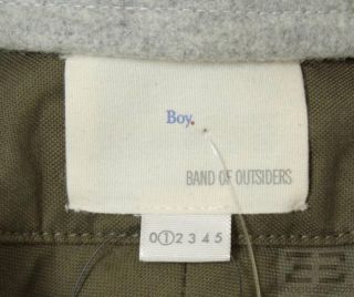 Boy by Band of Outsiders Olive Green Cotton Trench Coat New w Tags 