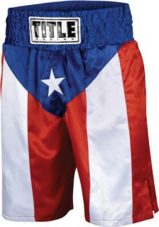 Boxing Trunks Shorts Title New Satin Puerto Rican Flag