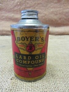 Vintage Boyers Oil Can  France Antique Oiler Tractor Tooling Cutting 