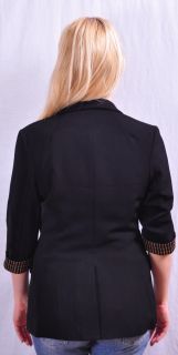 Black Boyfriend 3 4 Sleeve Vintage Blazer Jacket s 2 4