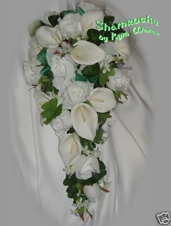 Celtic Wedding Flowers Silk Shamrocks Bridal Bouquets