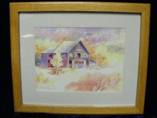 Jeanne Brenneman Watercolor Rupert WV Art Mail Pouch Barn Original 