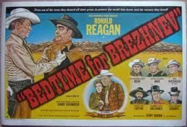 1981 Bedtime for Brezhnev Movie Poster Spoof Ronald Reagan George Bush 