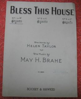  Music Bless This House by Helen Taylor May Brahe No 1 in BB