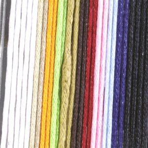 Waxed Cotton 1mm x 2M Choose Colour Kumihimo Braiding