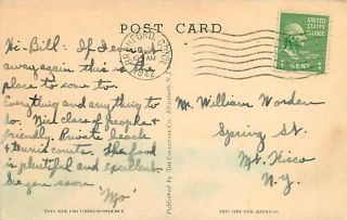 Ct Branford Indian Neck Montowese House Beach Pier mailed 1942 K19061 