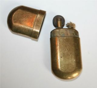 WWI Military Soldiers Trench No 5 Brass Cigarette Lighter