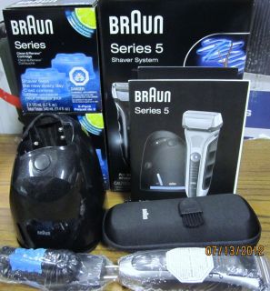 Braun Series 5 Shaver System 565CC 4 CLEAN & RENEW REFILLS CONTOUR 