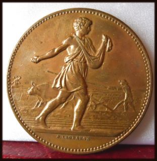 Art Nouveau Bronze Medal The Antique Sower by Lagrange