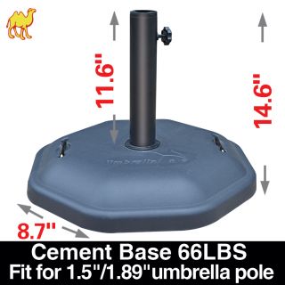 Angle Cement Central Pole Patio Umbrella Base Garden Deck Parasol 
