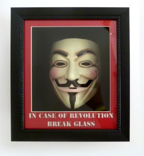 In Case Of Revolution Break Glass V for Vendetta Mask Licensed guy fox 