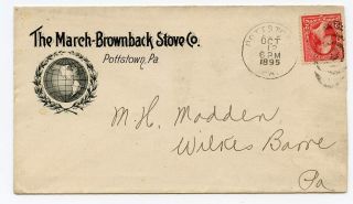 Pottstown PA Brownback Stove Co 1895 Advertising Cover