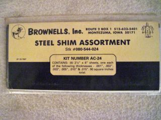 Brownell’s Steel Shim Stock Assortment Kit AC 24