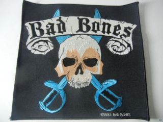 Large Bad Bones Skull & Swords Harley Vest Back Patch New
