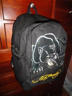 Ed Hardy Bruce Backpack Bag School TIG Panther Black