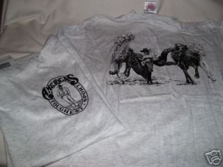 Steer Wrestling T shirt rodeo cowboy PBR PRCA roping MED NEW NFR 