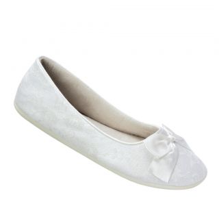 Ivory or White Lace Fabric Bridal Ballet Shoes