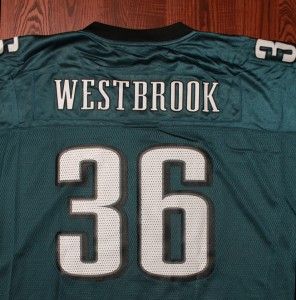   NFL Football 36 Brian Westbrook Team Logos Green 6XL Jersey