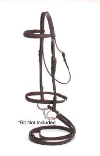 Silver Fox Padded Leather Snaffle Bridle Black Horse