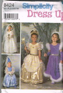 bride princess dress up Costume Pattern halloween sz 3 8 child 