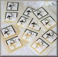 Foil Gold *ARCHER* Wedding Invitation Envelope Seals Stickers x 45