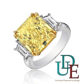 Diamond Bridal Engagement Wedding Ring Fancy Light Yellow 14k White 