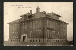 Brillion Wisconsin Wi c1910 Old High School Building