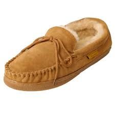 on a pair of (new) BRUMBY SHEARLING SUEDE MOC mens shoes. Brumby 