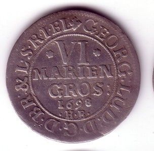 coin germany brun lune calenberg 1698 hb 1 6 thaler