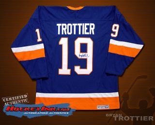 Bryan Trottier NY Islanders Signed Blue CCM Jersey
