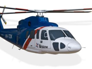 Sikorsky s 76C Bristow Helicopters Wood Desktop Model