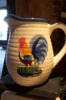 Very Nice Rooster Water Pitcher 36 Oz
