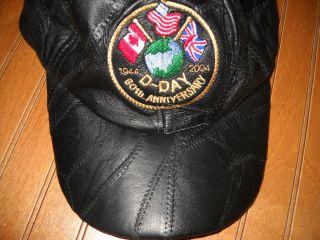   60th Anniversary Hat Ball Cap Black Leather Canada USA Brittain