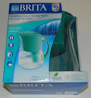 Brita Oceania Water Pitcher w 2 Filters Britta Home Purifier System 