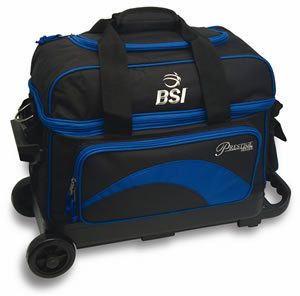 BSI Black Blue 2 Ball Roller Bowling Bag