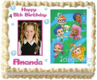 Bubble Guppies Edible Cookie Cupcake Tops Birthday Party Decoration 