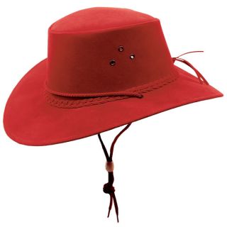 Kakadu Soaka Hat Red Suede Womens Wide Brim Western Cowboy Aussie 
