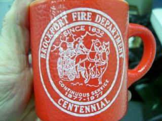 Brockport NY Fire Dept Department Centennial Mug 1877 1977