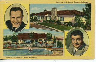 Encino Calif Bud Abbott Home Hollywood Lou Costello Res