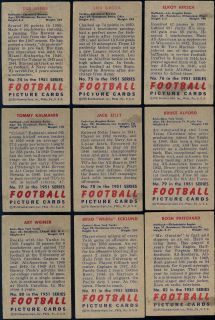 1951 bowman football complete set 76 % ex or better this is a 