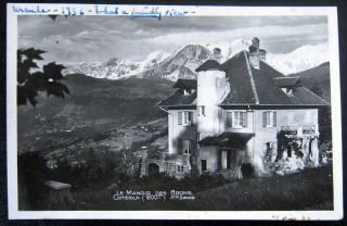 Switzerland 1936 Le Manoir Des Brons Combloux RPPC