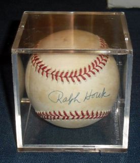   Hand Signed Baseball Rawlings Gene Budig w Cube w COA 101112
