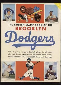  1955 Brooklyn Dodgers Golden Stamp Book