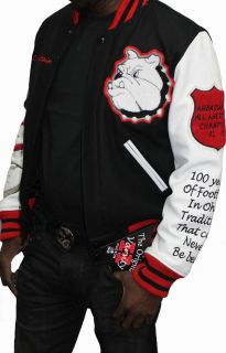 The Original Varsity Genuine Leather Jacket Princeton Bulldog L