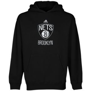 Adidas Brooklyn Nets Preschool Primary Logo Pullover Hoodie Black 