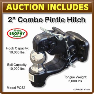 BROPHY PC82 2 Ball Combo Pintle Hitch Steel 10,000 lb.   Black   RV 