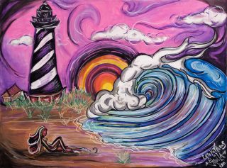 DREW BROPHY Inspired Surf Art  Surfing Beach Surfer Cape 
