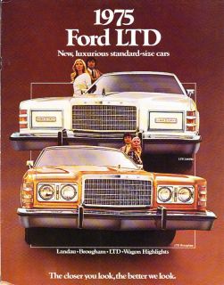 1975 Ford Original Dealer Sales Brochure Brougham