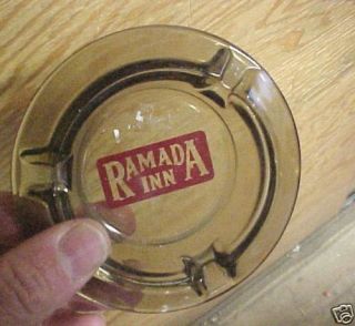  N Vintage Ramada Inn Hotel Motel Glass Ashtray