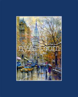 Empire State Building Watercolor Picture Reproduction